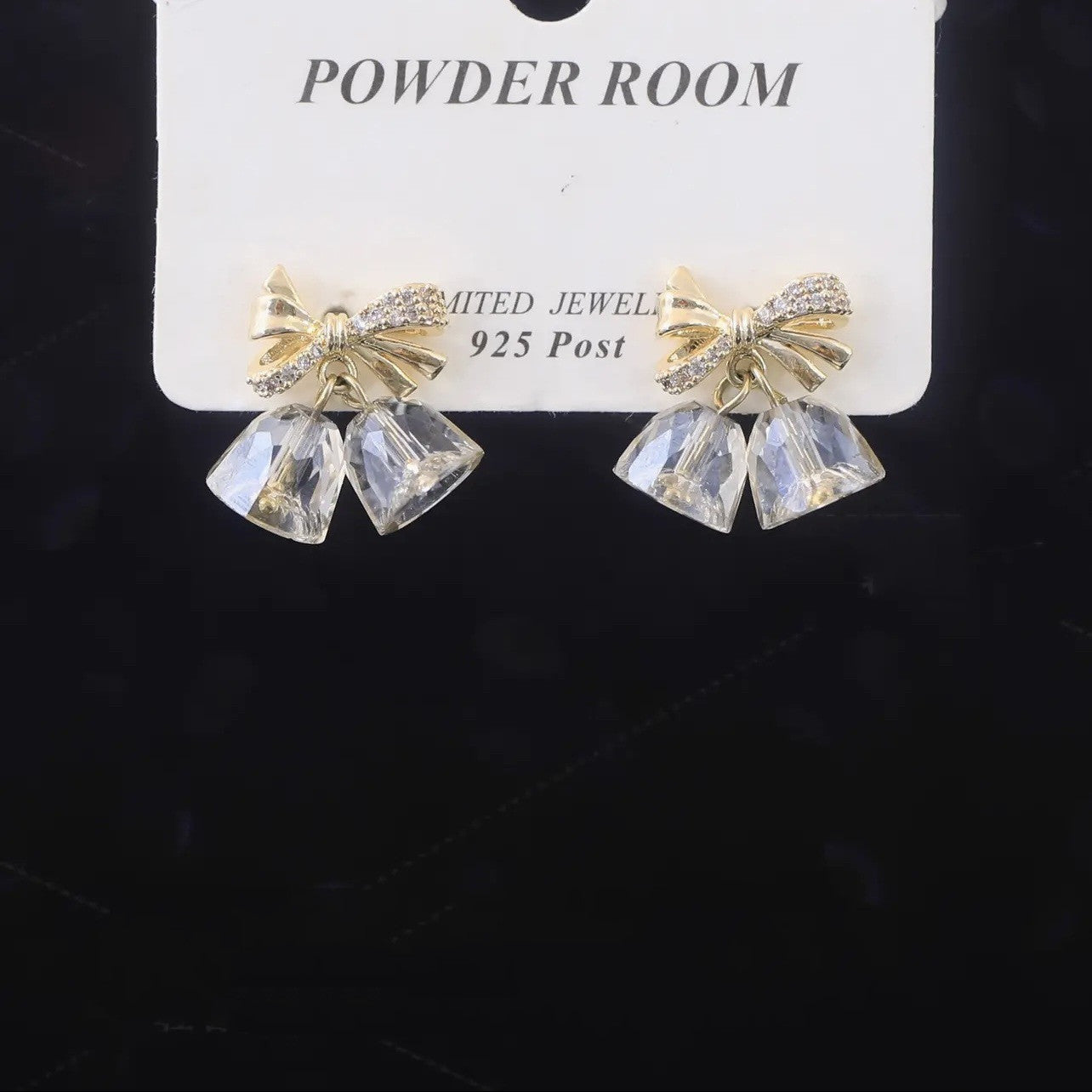 Sweet And Cute Bow Bell S925 Silver Stud Earrings-Jewearrings