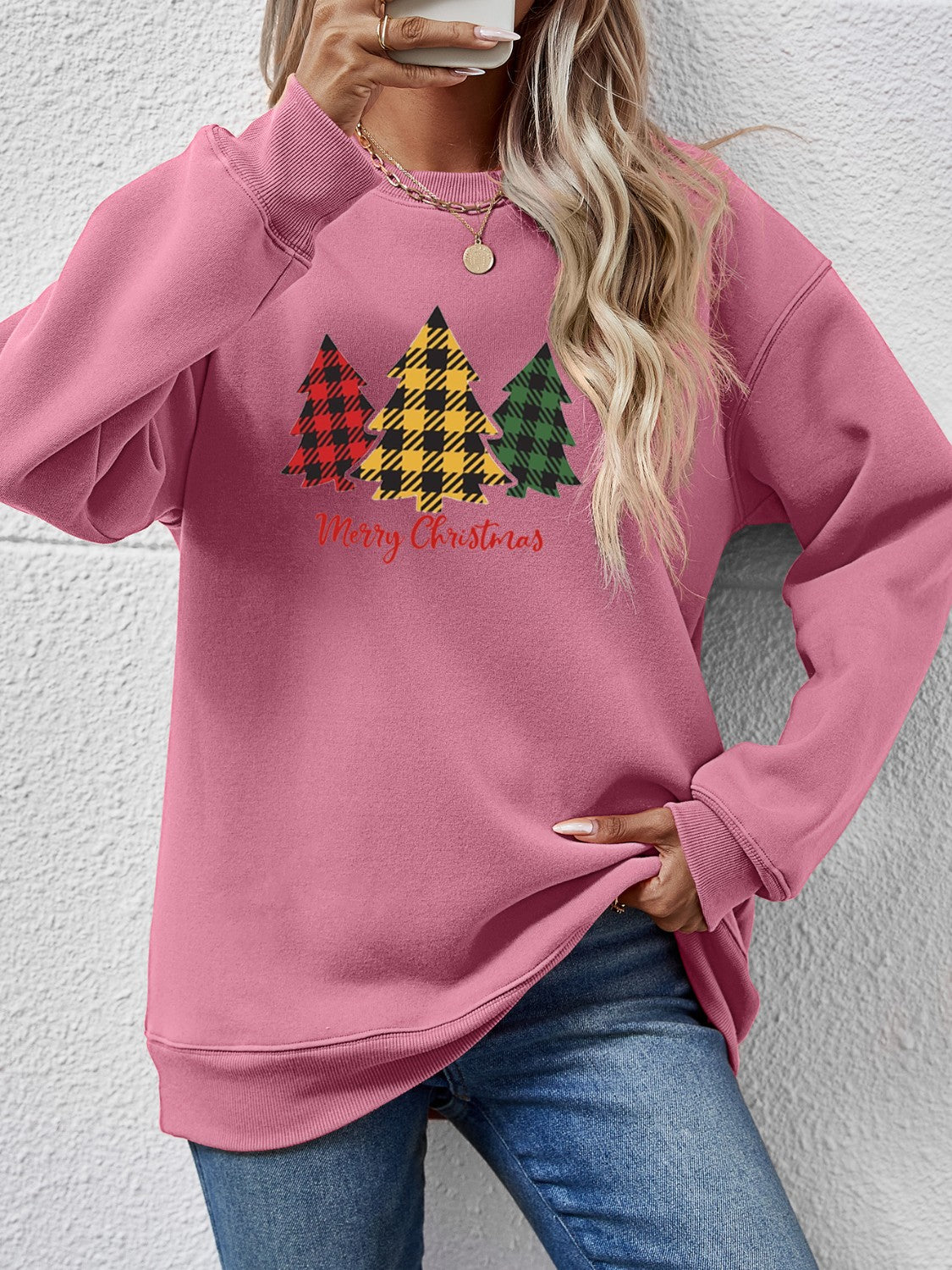 MERRY CHRISTMAS Dropped Shoulder Sweatshirt-Jewearrings