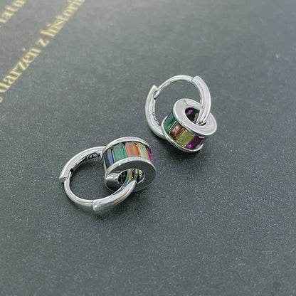 S925 Sterling Silver Gradient Earrings For Women Simple And Fashionable-Jewearrings