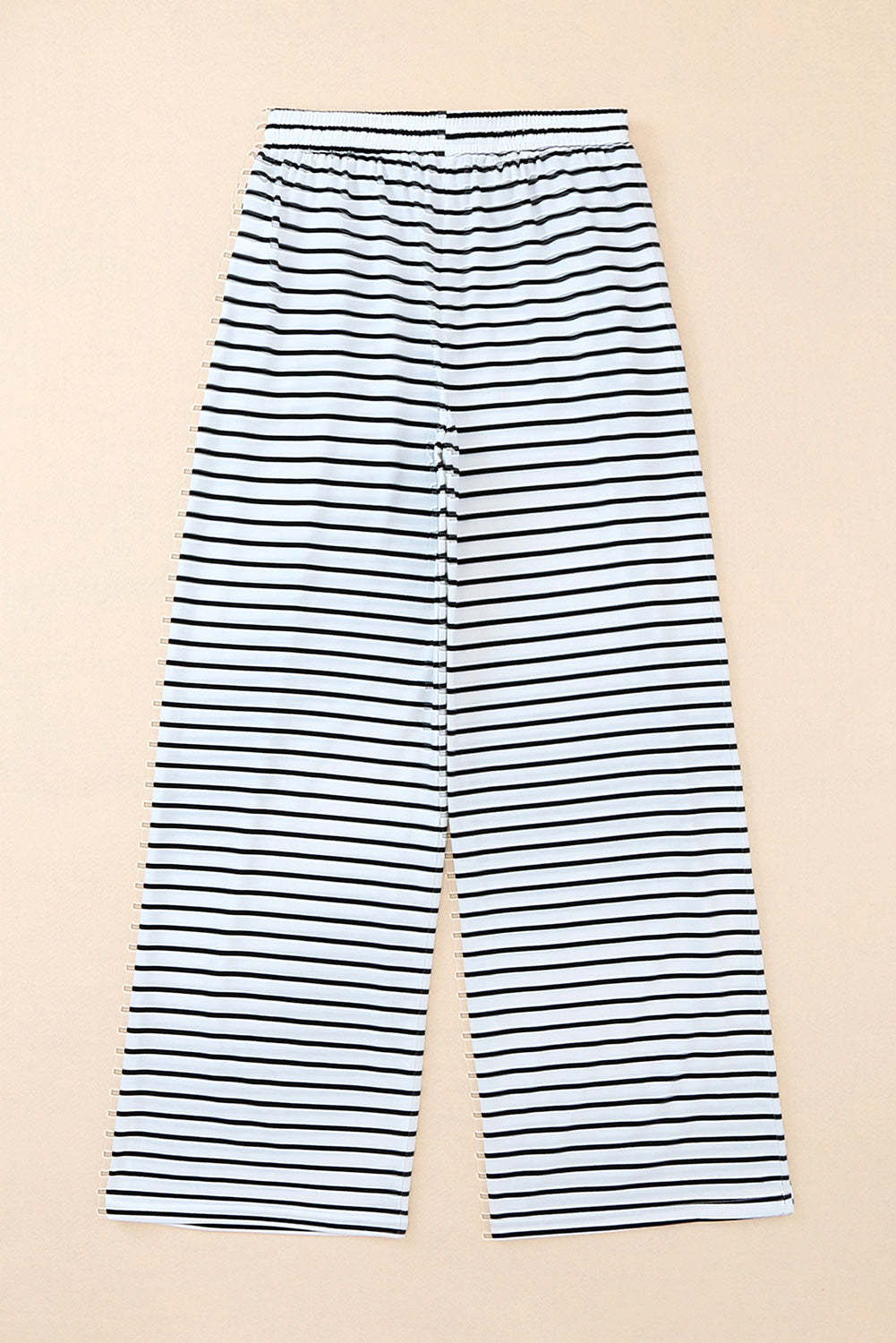 Striped Drawstring Waist Wide Leg Pants-Jewearrings