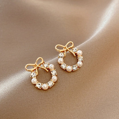 S925 Silver Needle Design Sense French Pearl Earrings Women-Jewearrings