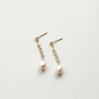 Pearl Earrings Women's Long Temperament-Jewearrings