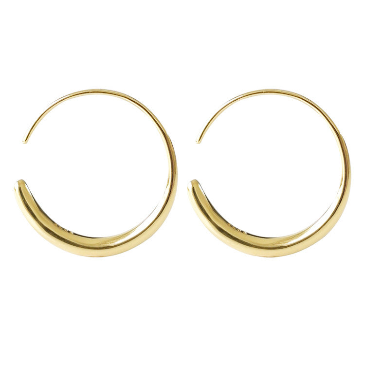 Sterling Silver European And American Minimalist Earrings-Jewearrings