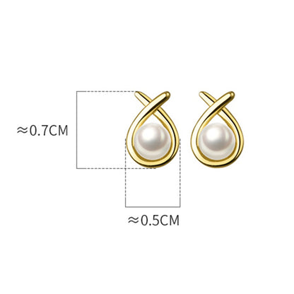 Women's Fashion Drop Shaped Pearl Earrings-Jewearrings