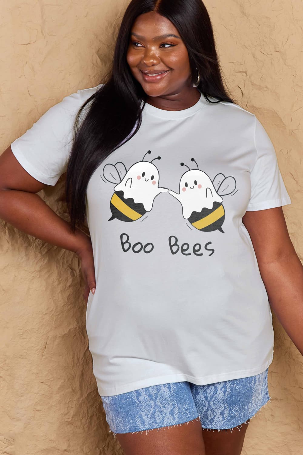 Simply Love Full Size BOO BEES Graphic Cotton T-Shirt-Jewearrings