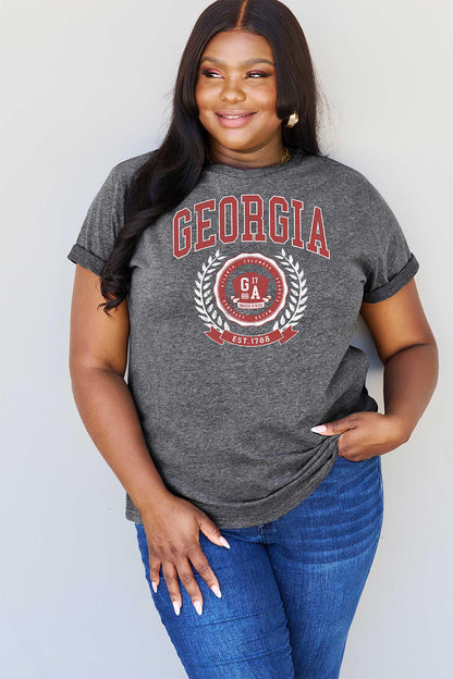 Simply Love Full Size GEORGIA Graphic T-Shirt-Jewearrings