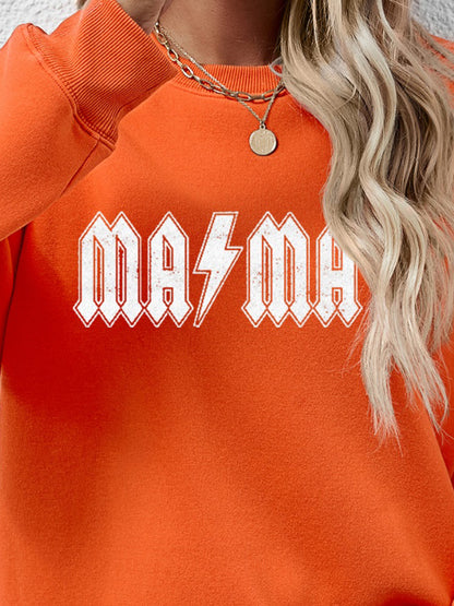 Letter Graphic Dropped Shoulder Sweatshirt-Jewearrings