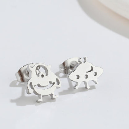 Cute Elf Animal Stud Earrings For Women Ins Style Personalized Earclip-Jewearrings