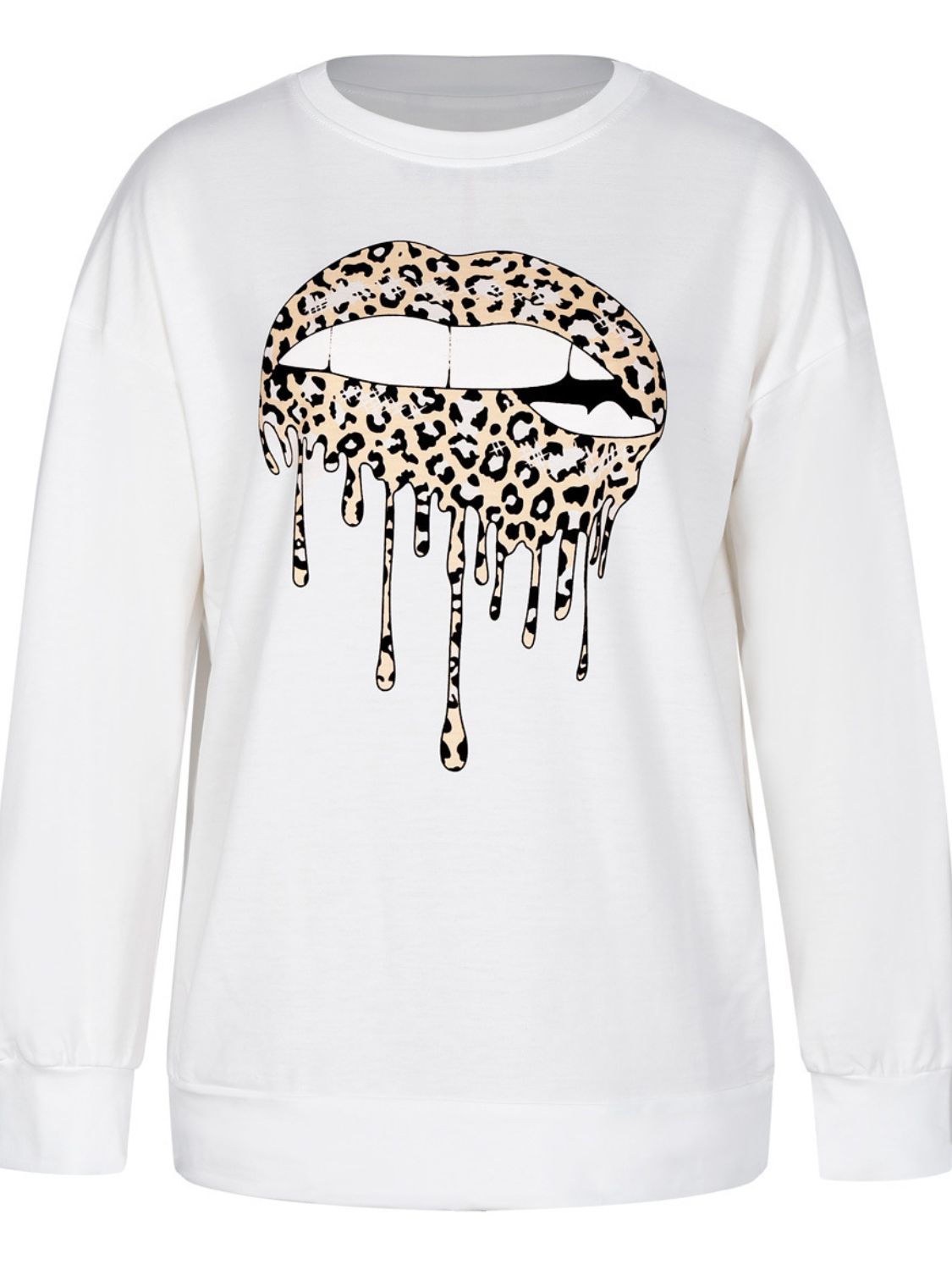 Graphic Dropped Shoulder Round Neck Sweatshirt-Jewearrings