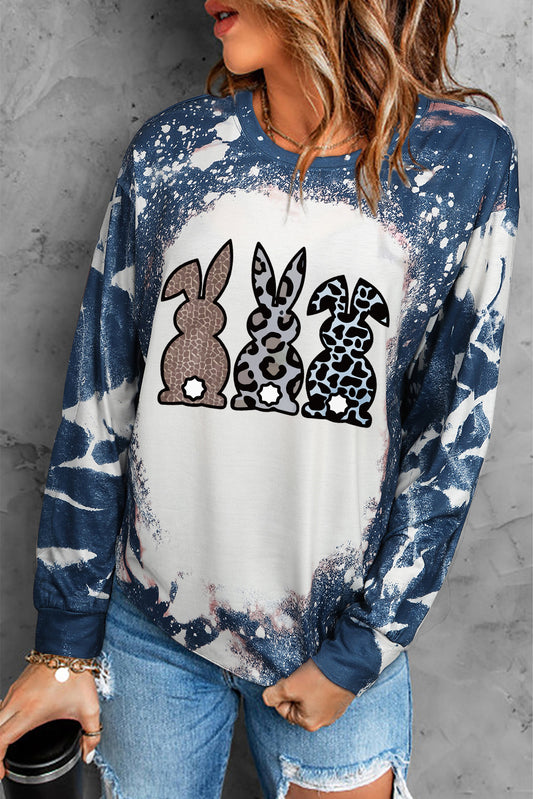 Easter Bunny Graphic Long-Sleeve Top-Jewearrings