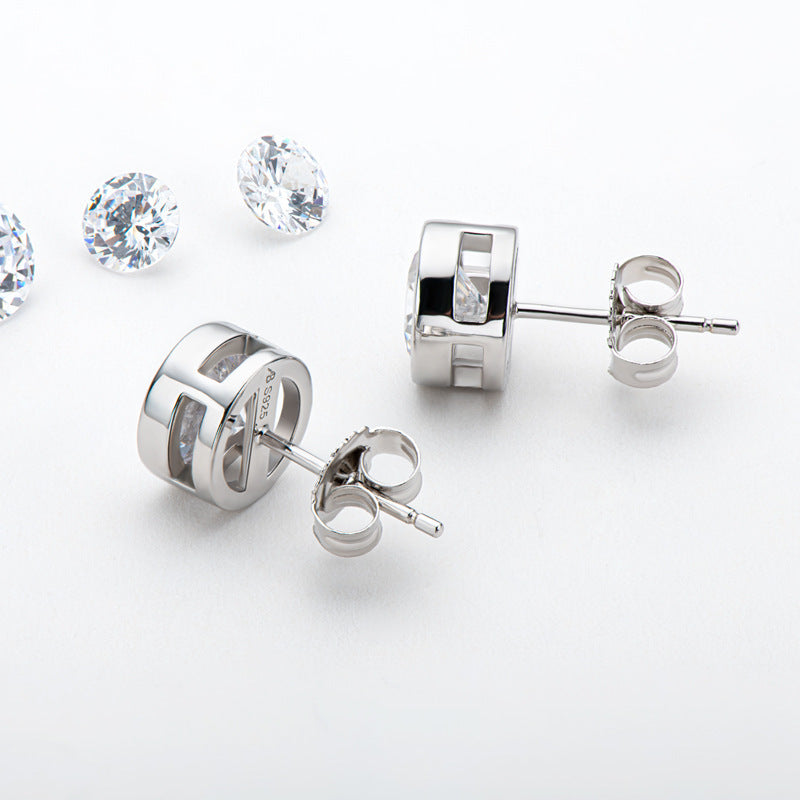 0.51 Carat Moissanite Stud Earrings-Jewearrings