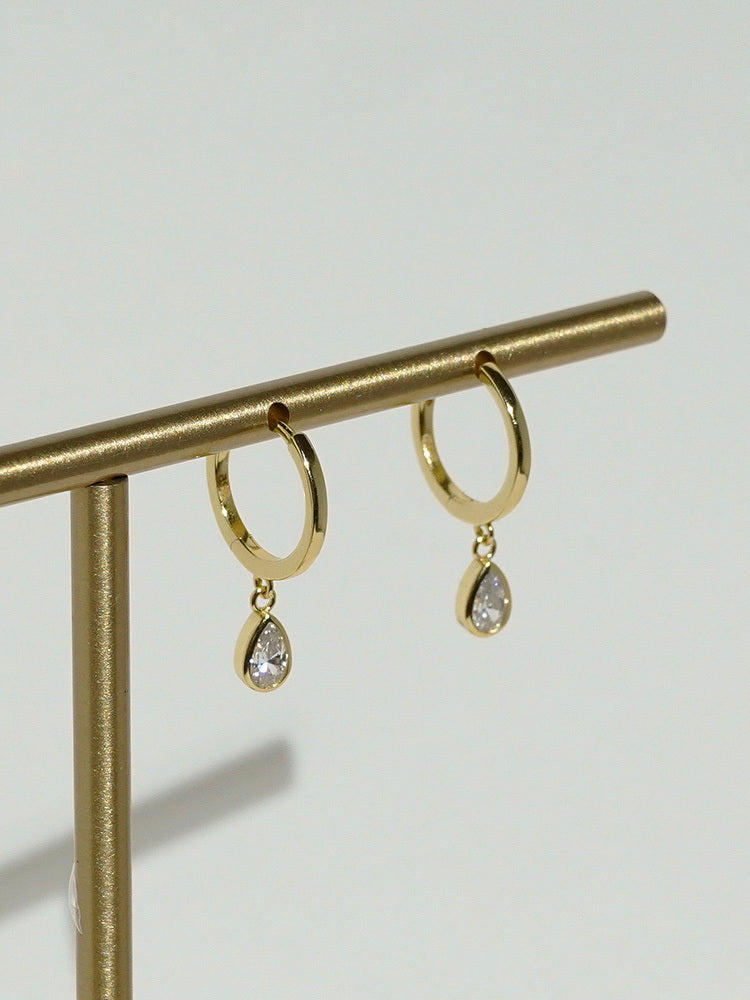 Small And Exquisite Earrings In Sterling Silver-Jewearrings