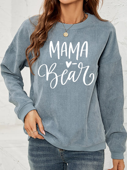 MAMA Graphic Round Neck Sweatshirt-Jewearrings