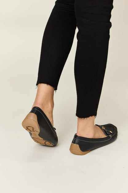 Forever Link Slip On Bow Flats Loafers-Jewearrings