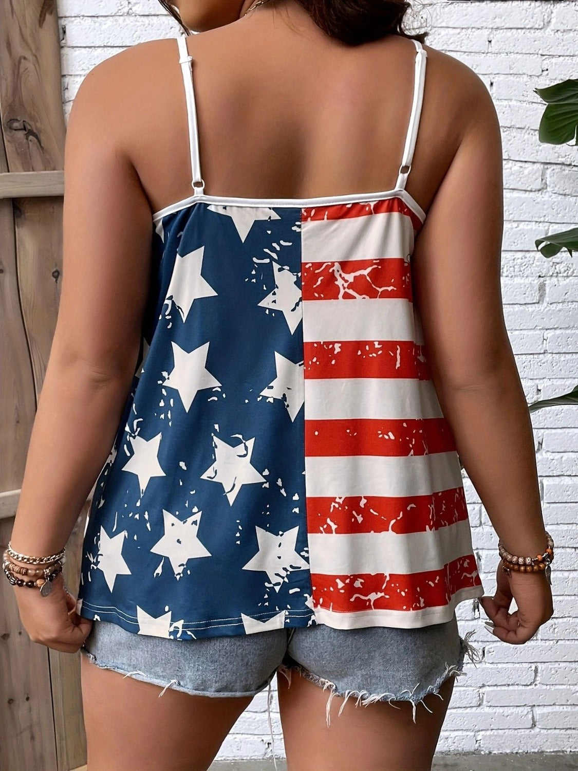 Star and Stripes V-Neck Cami-Jewearrings