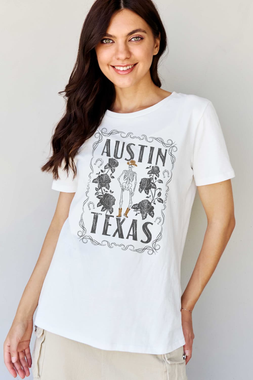 Simply Love Full Size AUSTIN TEXAS Graphic Cotton T-Shirt-Jewearrings