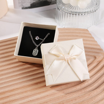 Bow Necklace Earrings Packaging Gift Box-Jewearrings