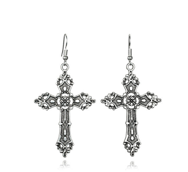 Baroque Cross Vintage Bohemian Gothic Earrings-Jewearrings