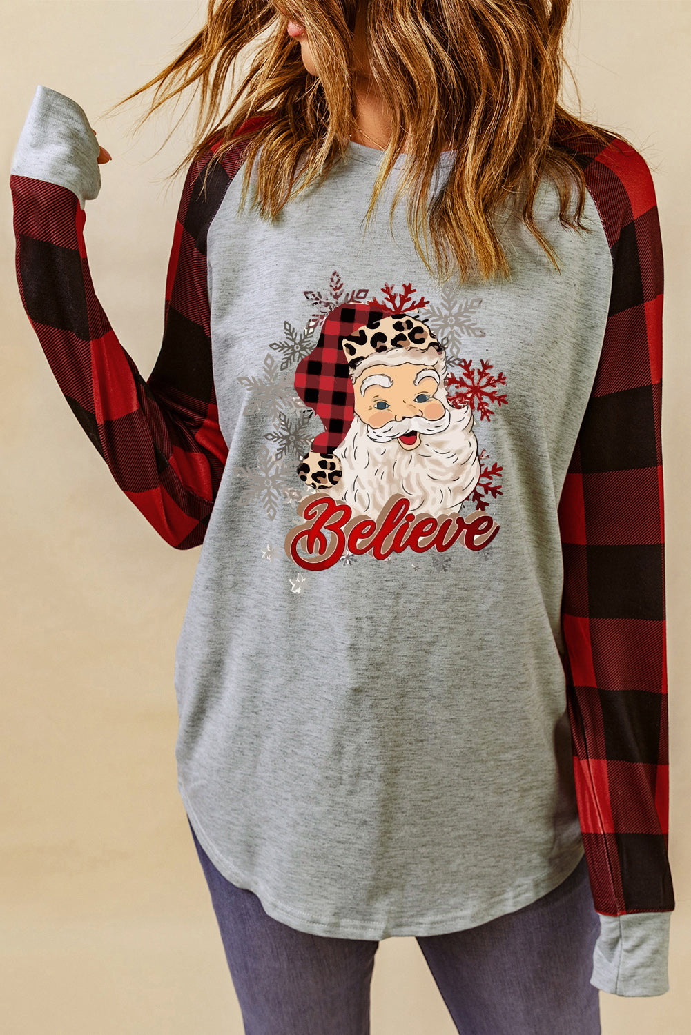 Santa Graphic Long Sleeve T-Shirt-Jewearrings