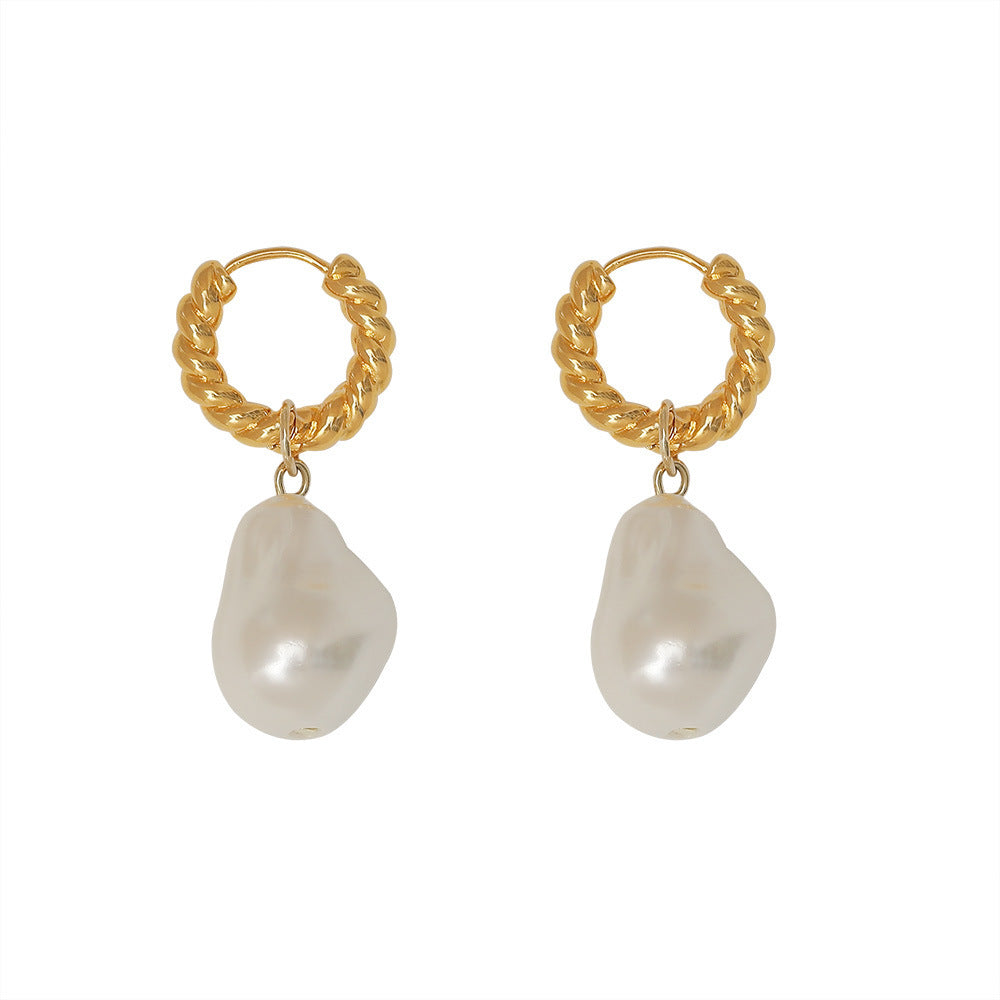 Irregular Pearl Earrings Jewelry Girl-Jewearrings