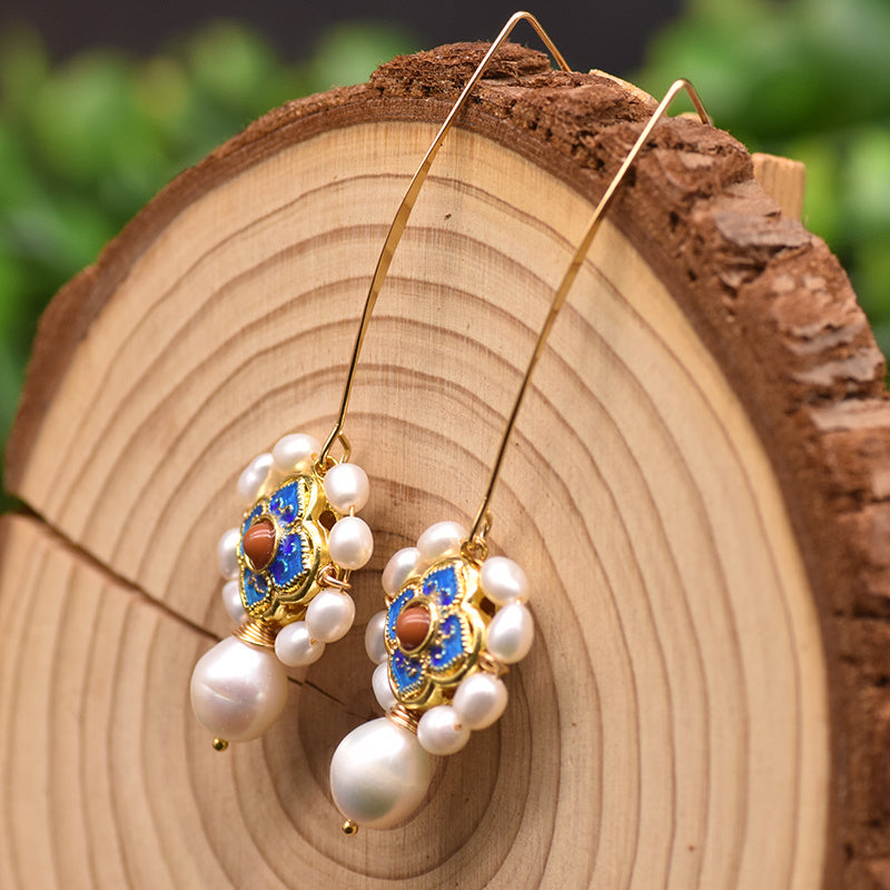 Women's Fashion Vintage Pearl Earrings-Jewearrings