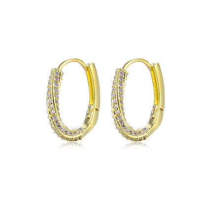 Fashion Hollow Gold Round Earrings-Jewearrings