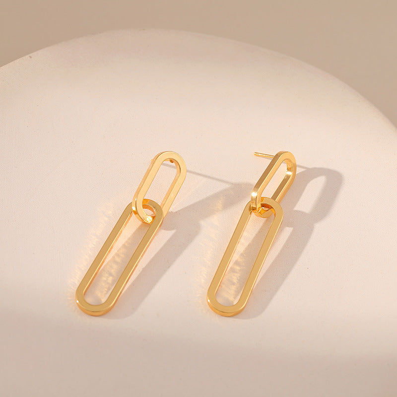 Women's Long And Simple Clip Earrings-Jewearrings