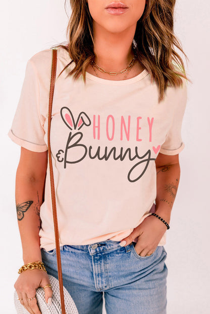 HONEY BUNNY Graphic Easter Tee-Jewearrings