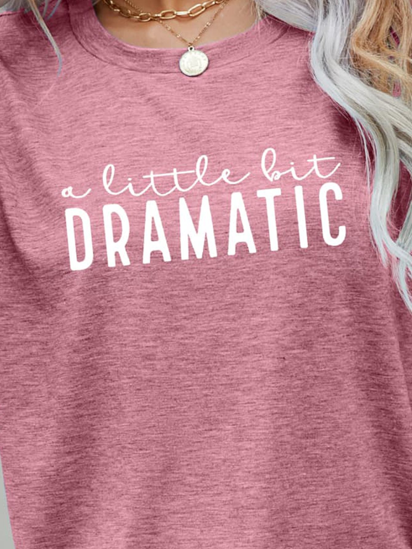 A LITTLE BIT DRAMATIC Graphic Tee-Jewearrings