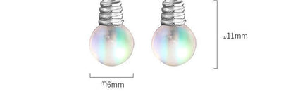 GenOptics Aura Fluorescent Gradient Beads Moonlighting S925 Sterling Silver Stud Earrings-Jewearrings