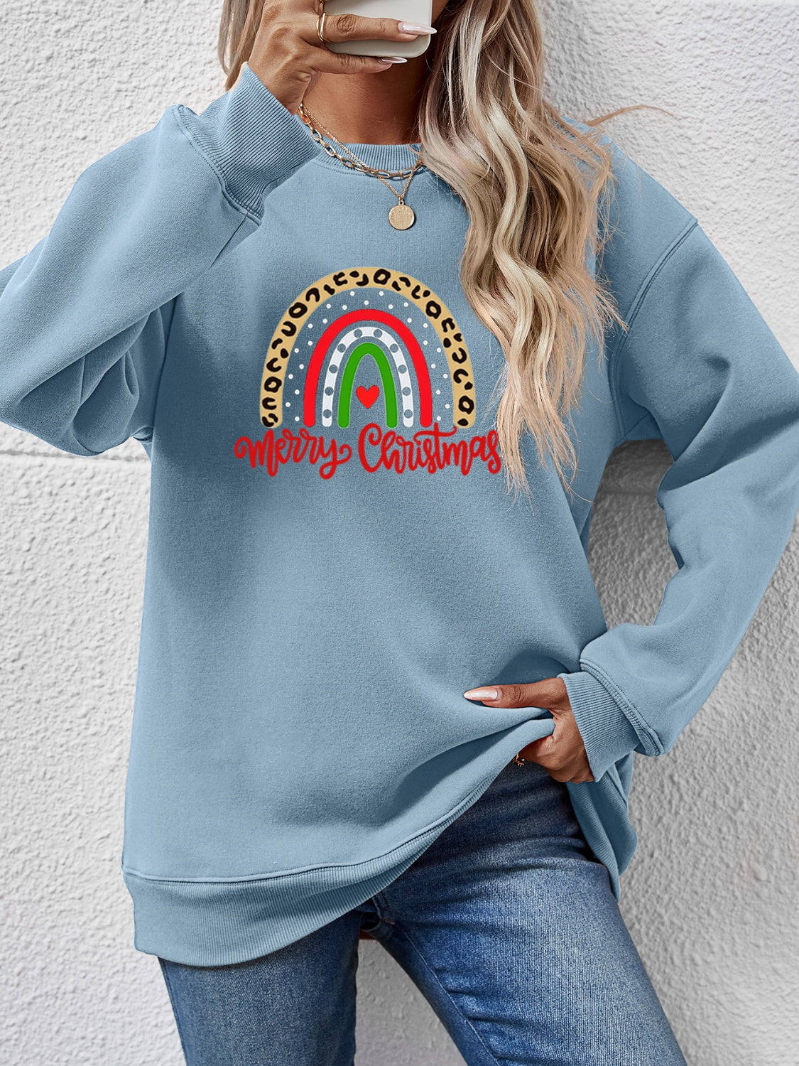 MERRY CHRISTMAS Graphic Sweatshirt-Jewearrings