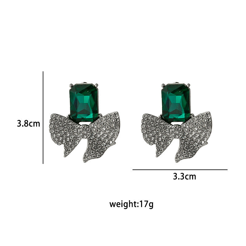 Bow Exaggerated European And American Entry Lux Earrings-Jewearrings