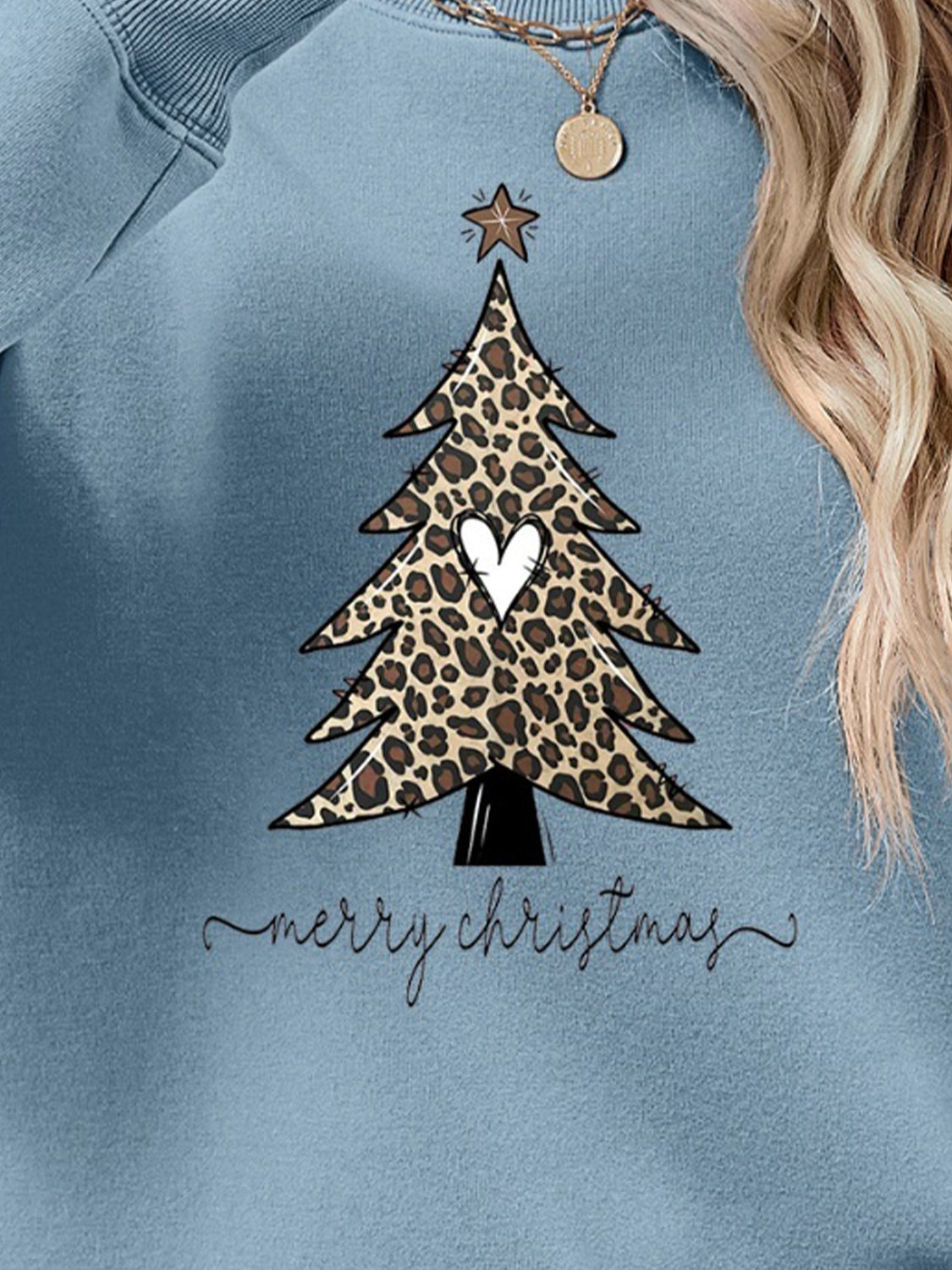 Christmas Tree Graphic Long Sleeve Sweatshirt-Jewearrings