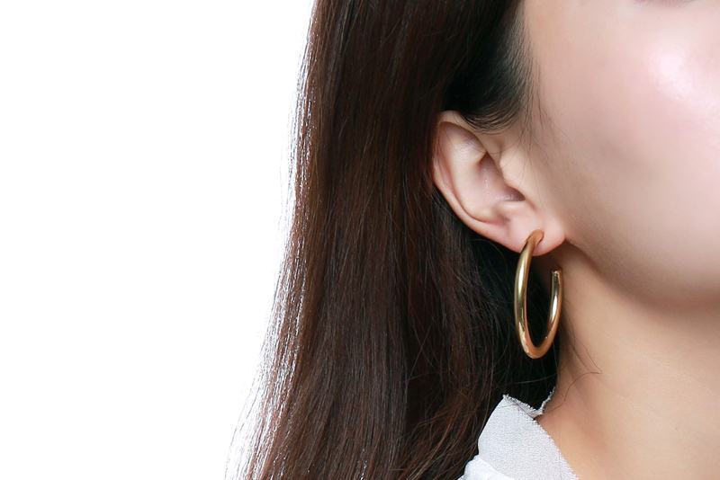 Titanium Earrings Hoop Earrings 42MM-Jewearrings