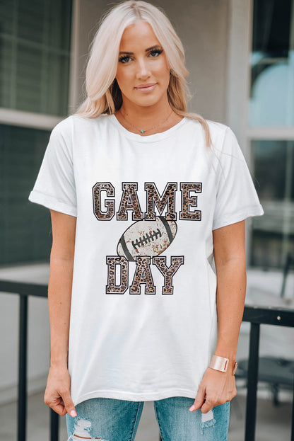 GAME DAY Ball Graphic Short Sleeve T-Shirt-Jewearrings