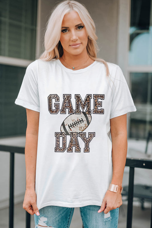 GAME DAY Ball Graphic Short Sleeve T-Shirt-Jewearrings