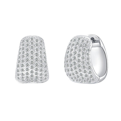 Full-jeweled Stud 925 Silver Light Luxury Minority Design High-grade Earrings-Jewearrings