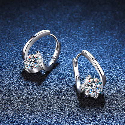 S925 Silver Moissanite Affordable Luxury Earrings-Jewearrings