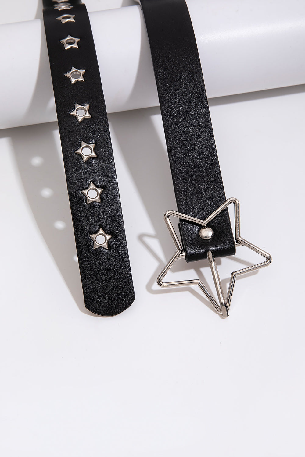 PU Leather Star Shape Buckle Belt-Jewearrings