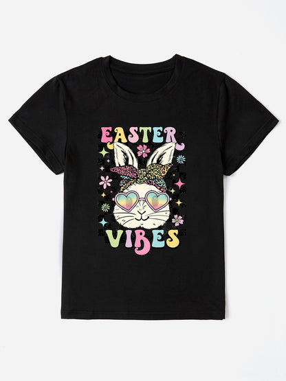 EASTER VIBES Round Neck Short Sleeve T-Shirt-Jewearrings