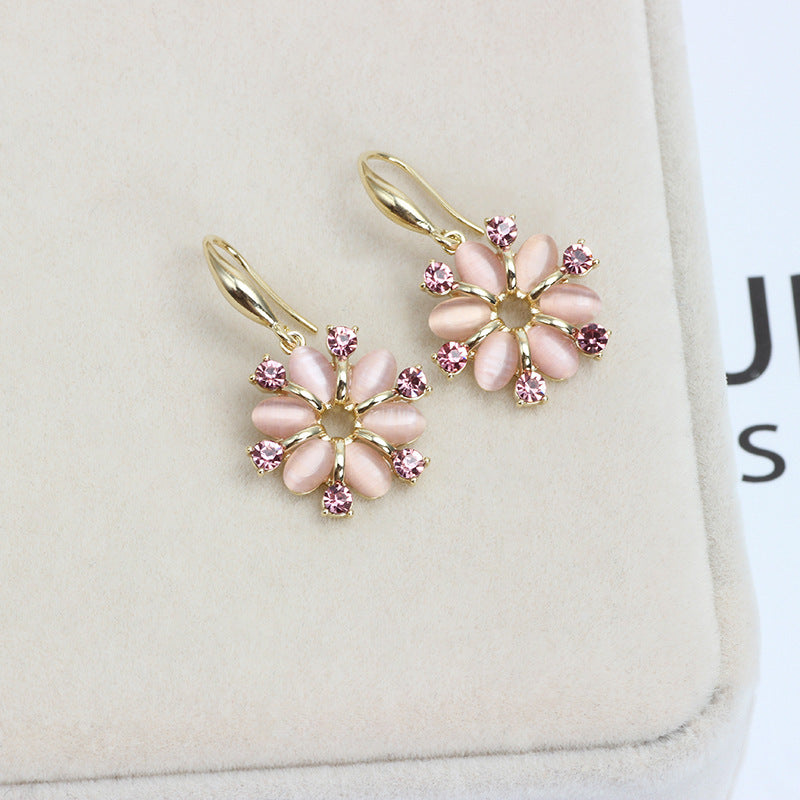 Personalized Retro Earrings With Diamonds And Gold-plated Jewelry-Jewearrings