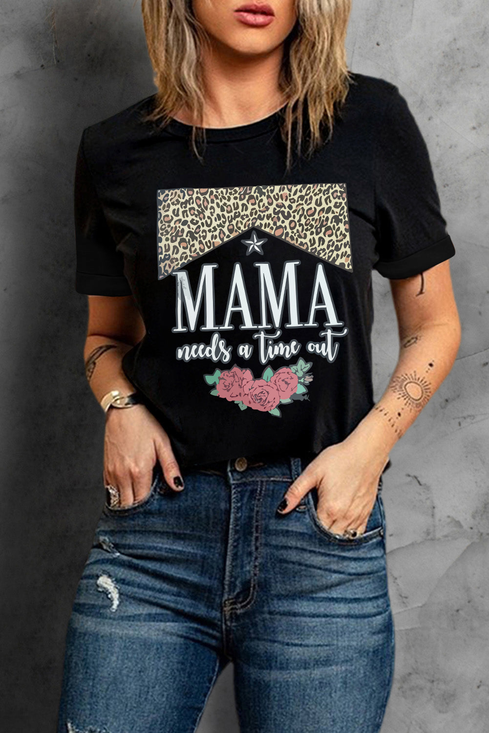 MAMA NEEDS A TIME OUT Graphic Tee-Jewearrings