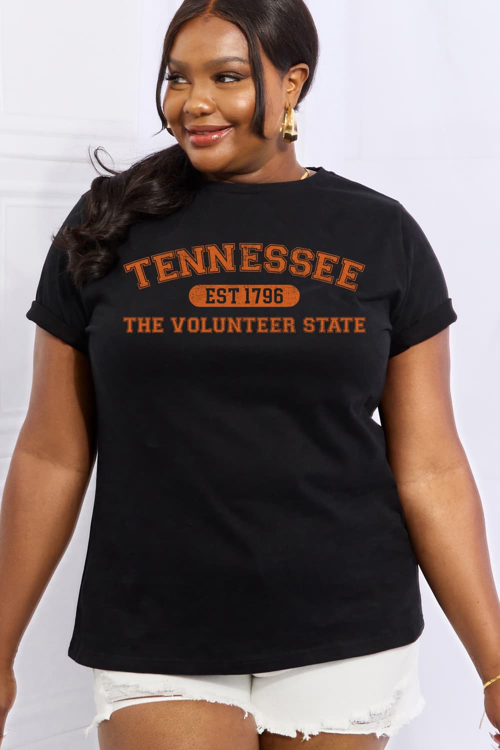 Simply Love Full Size TENNESSEE EST 1796 THE VOLUNTEER STATE Graphic Cotton Tee-Jewearrings