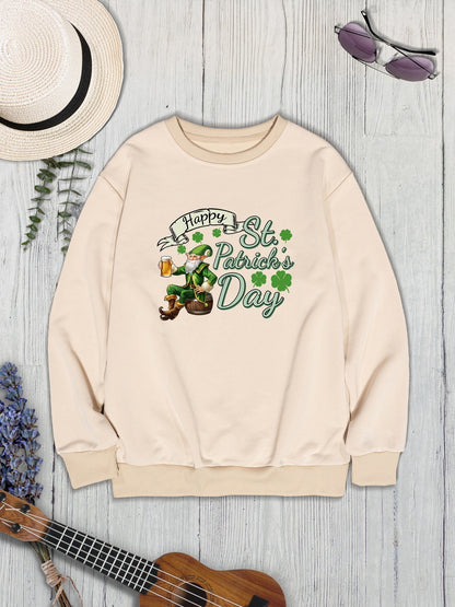 HAPPY ST. PATRICK'S DAY Round Neck Sweatshirt-Jewearrings