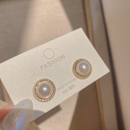 Pearl Earrings Women's Ins Style Simple And Advanced-Jewearrings