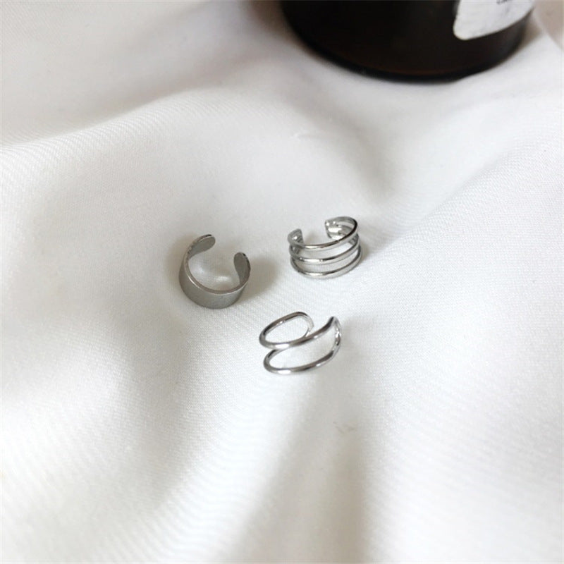 Retro Cold Wind Geometric Hoop Earrings-Jewearrings