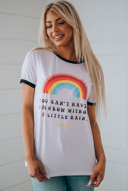 Rainbow Graphic Short Sleeve Tee-Jewearrings