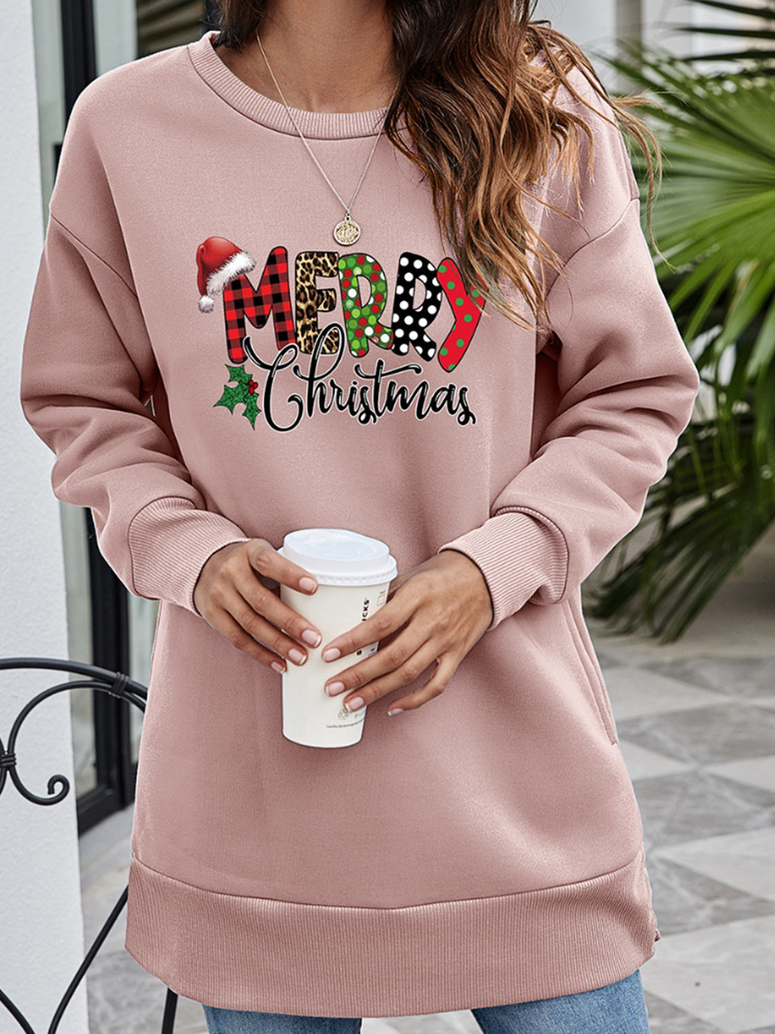 MERRY CHRISTMAS Graphic Sweatshirt-Jewearrings