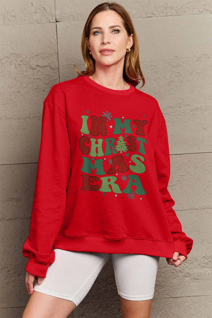 Simply Love Full Size IN MY CHRISTMAS ERA Long Sleeve Sweatshirt-Jewearrings