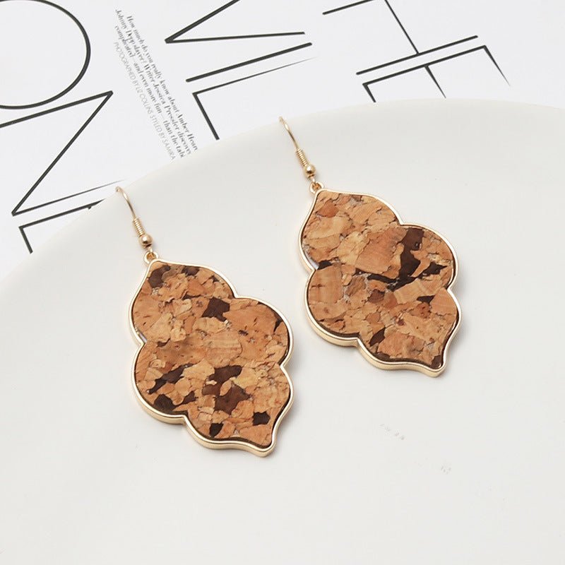 Abalone Shell Leopard Geometric Earrings-Jewearrings